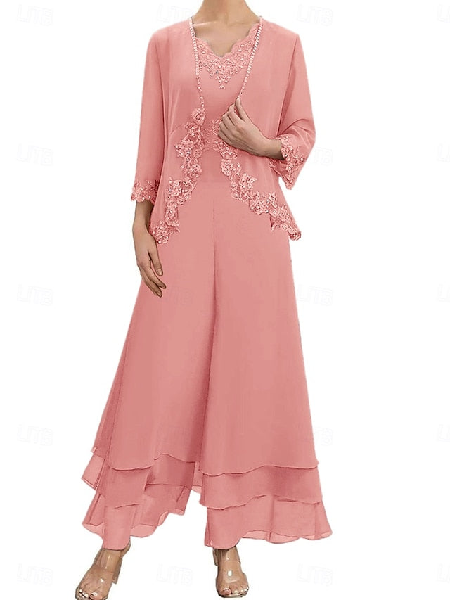 Elegant Sets Dress of Mother Wedding Guest the Bride