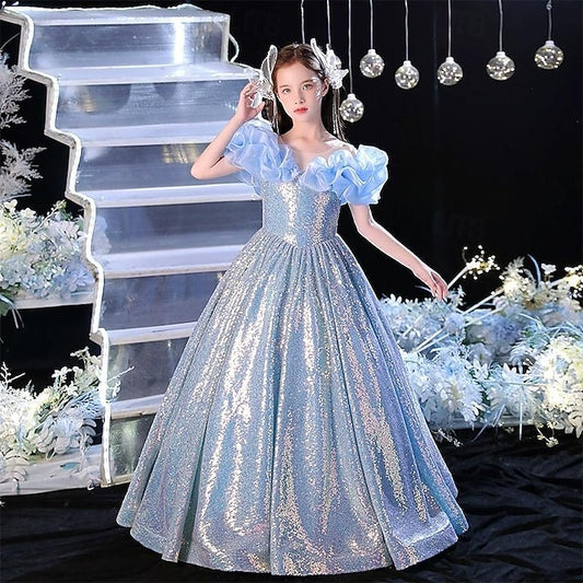 Dress Color Party Girls' Performance Sleeveless Solid Kids