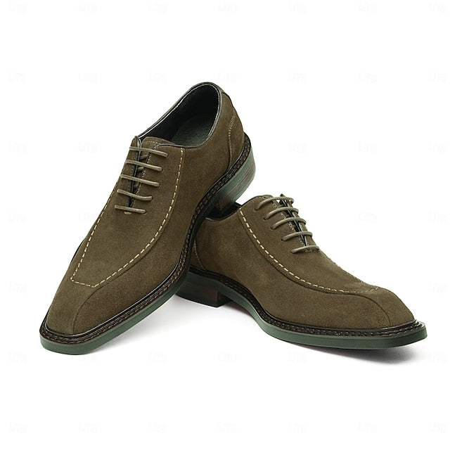Shoes Genuine Leather Men's - Suede Cowhide Classic Derby