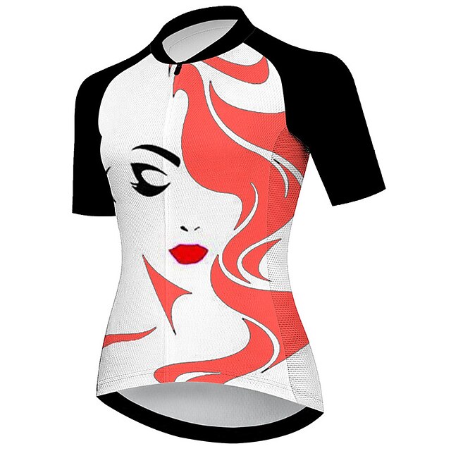 Women's Cycling Jersey Graphic Short Sleeve Bike Jersey Top