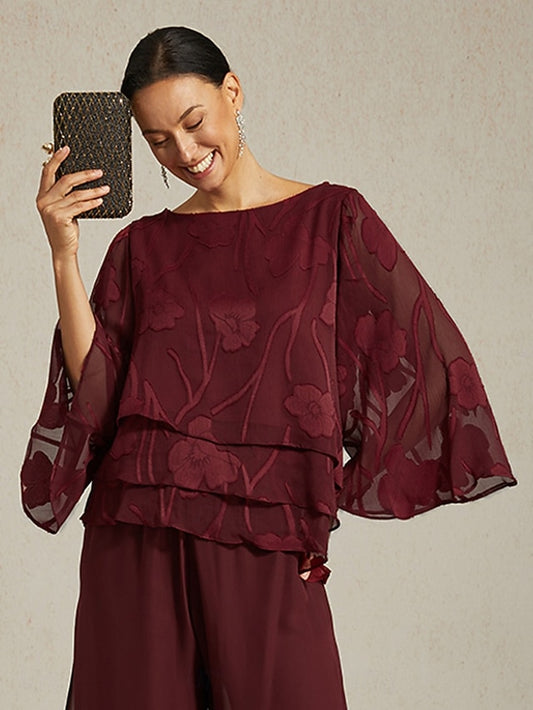 Women's Lace Shirt Blouse Dressy Tops Chiffon Tops
