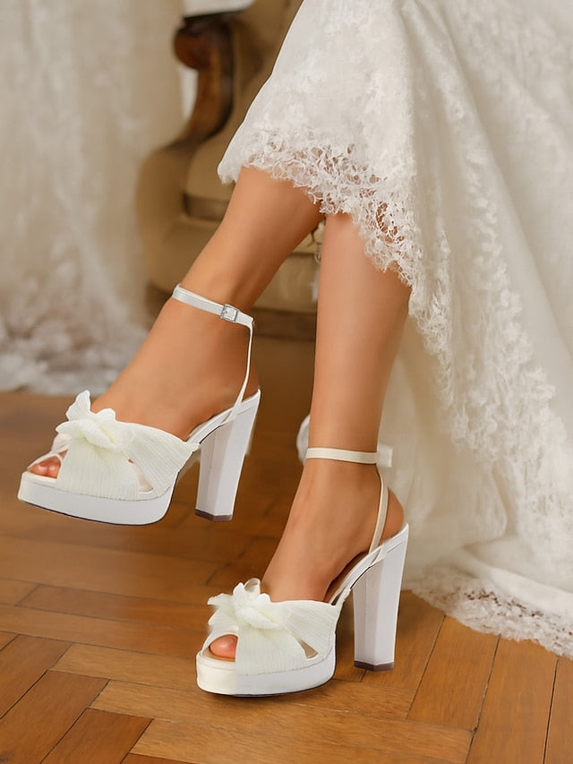 with Strap Ankle Platform Women's Heel High White Sandals