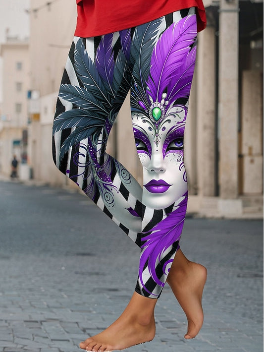 Carnival Women's Leggings Vacation Vintage Ethnic Style