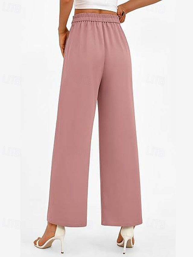 Women's Wide Leg Streetwear Casual Full Length Natural