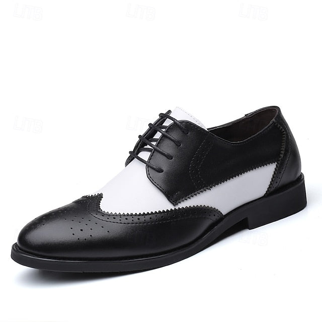 Shoes Brogue White with Men's Oxford and Black