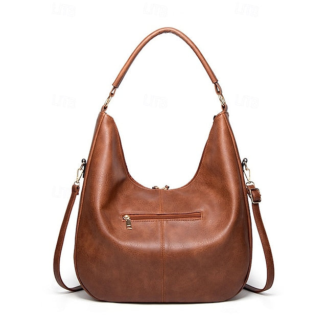 Set Damen Ledertasche Hobo mit passender Geldbörse Kunstleder