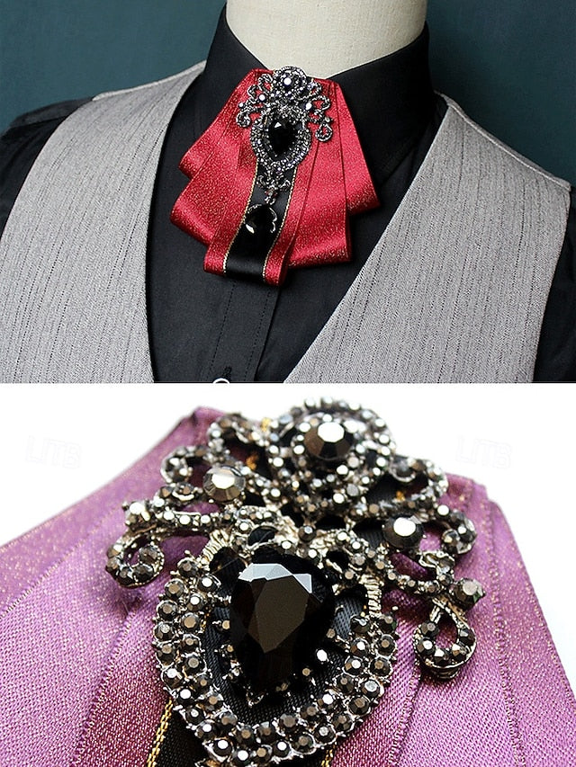 Elegant Tie - Diamond-Accent Men's Satin Bow Christmas