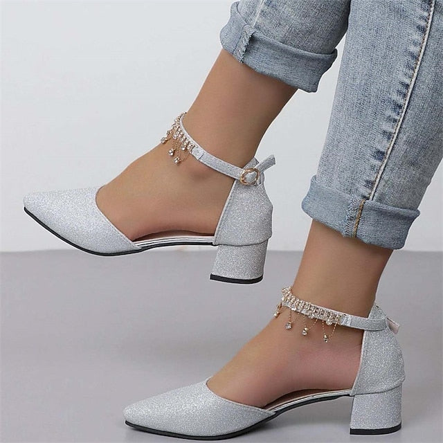 Elegant Women's Wedding Shoes Bridesmaid Pumps Bridal