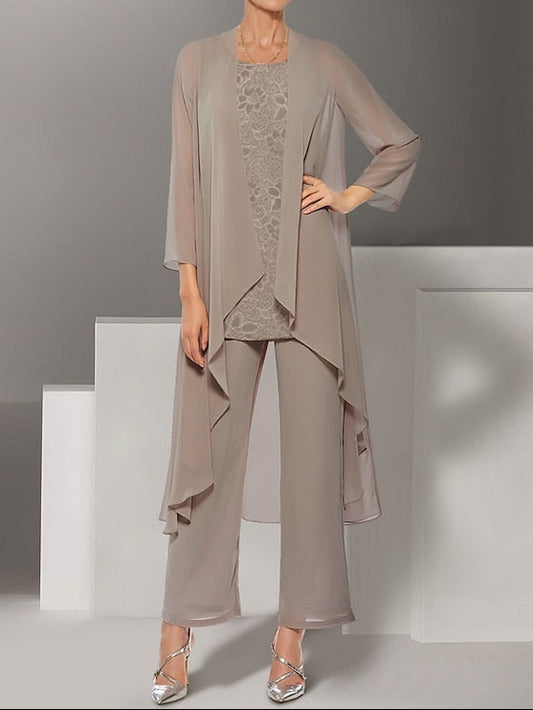 of Dress Beach Piece Wedding Elegant Pantsuit the Mother Bride 3