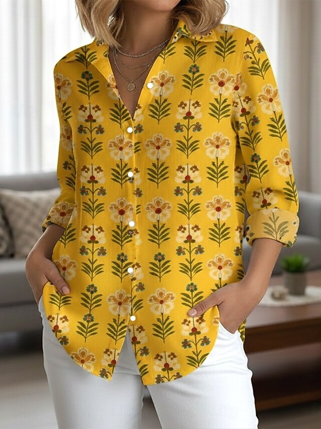 Women's Shirt Buttons Print Floral Daily Stylish Modern