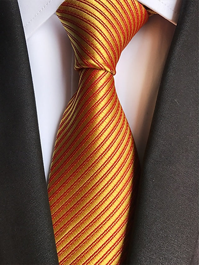 Men's striped tie satin