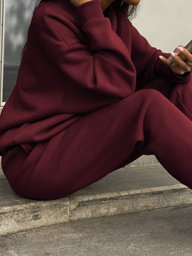 Women's Two Piece Sets Tracksuit Pants Sets Long Sleeve