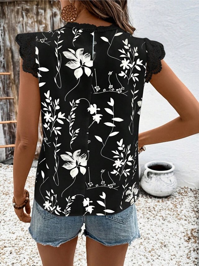 Women's Tank Top Print Plants Fashion Stylish Casual