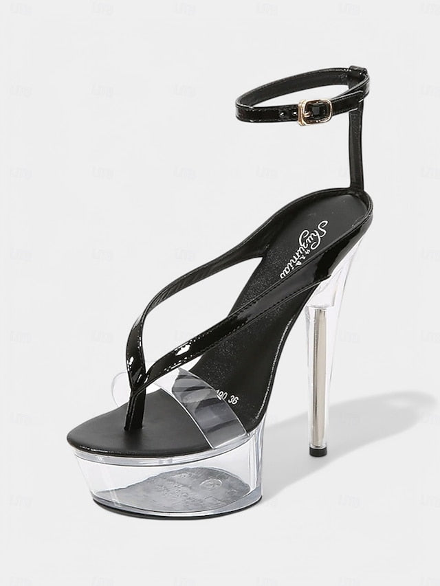 Heel Sexy Lavender Platform – Clear Sandals Nightclub