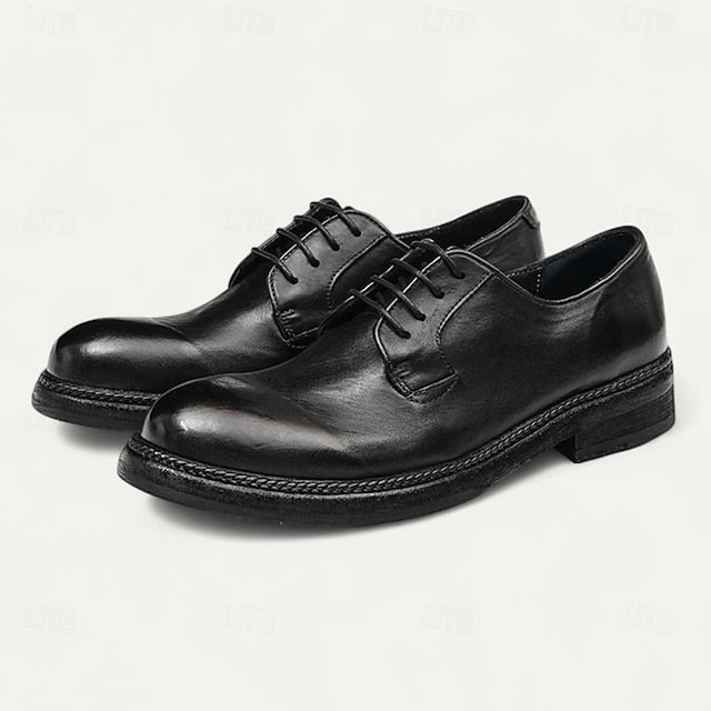 Clean Goodyear Derby with Shoes Leather and Welt Men's Tan