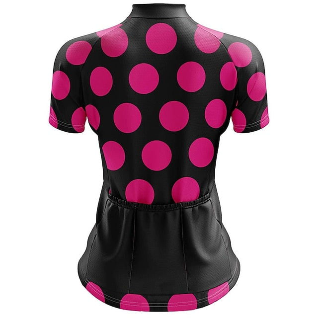 Women's Cycling Jersey Geometric Dot Short Sleeve Bike