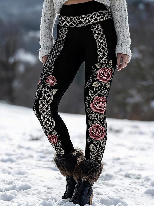 Viking Women's Leggings Vacation Vintage Casual Full Length