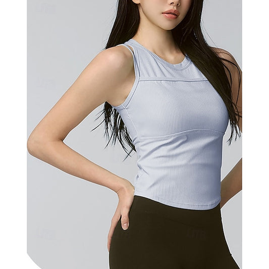 Women's Solid Colored Workout Tank Top Sports Tank Top
