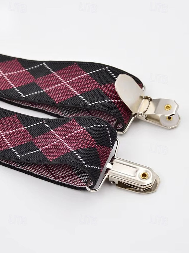Suspenders Argyle Men's Clip-On Classic – Pattern