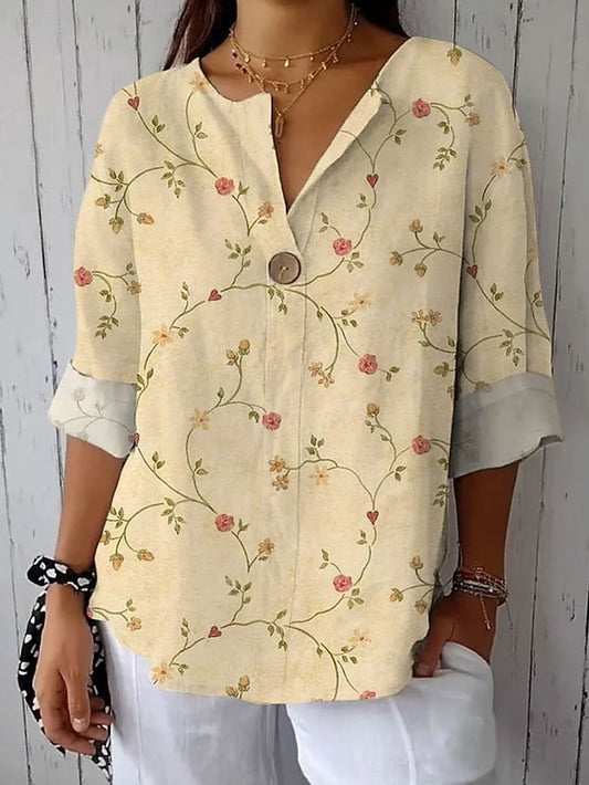 Women's Blouse Print Floral Graphic Vintage Stylish Modern