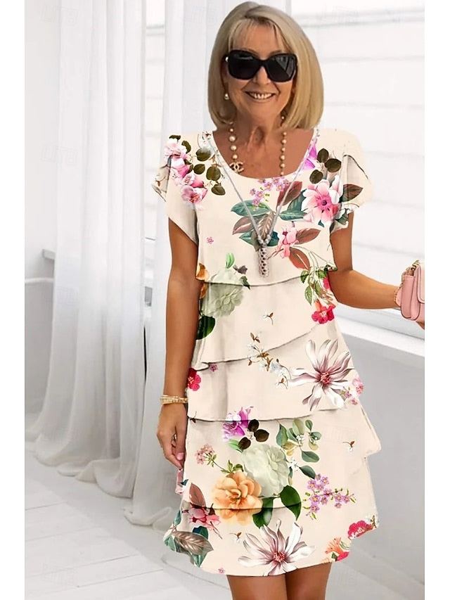 Women's Midi Dress Summer Dress Print Dress Elegant Daily