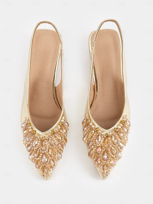 for Beaded Shoes Wedding with - Detail Women Slingback Ivory