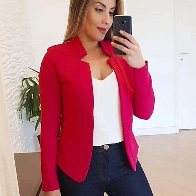Women'S New Fashion Blazer Clean Fit Long-Sleeved Cardigan