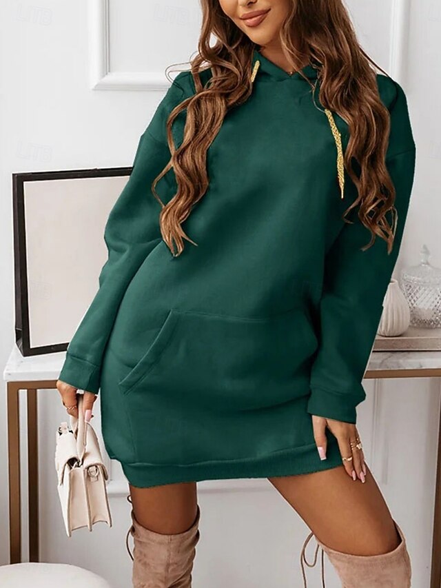Women's Mini Dress Hoodie Dress Casual Dress Fashion Modern