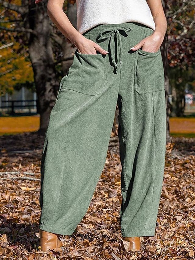 Women's Culottes Wide Leg Chinos Pants Trousers Harem Pants