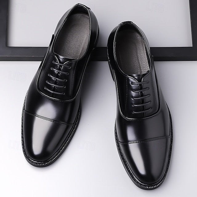 Design Brown Oxford Classic Men's Shoes – Cap-Toe