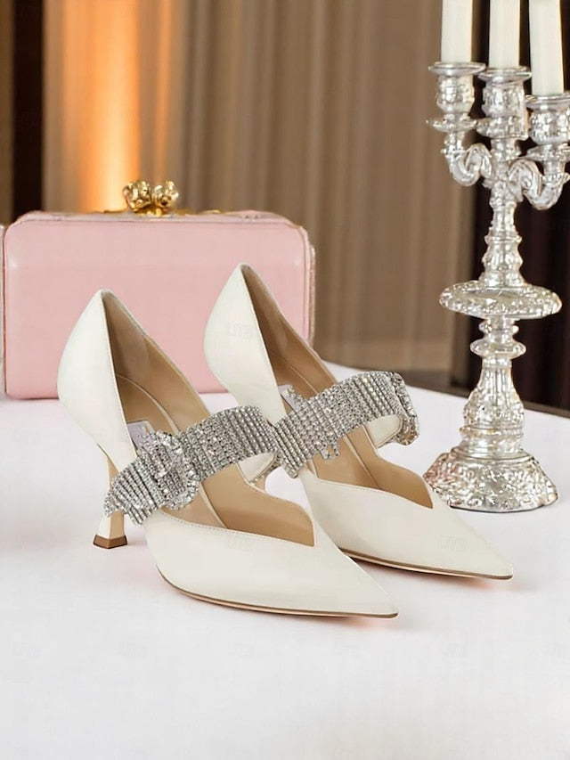 with Pumps Rhinestone-Embellished Slingback Women's