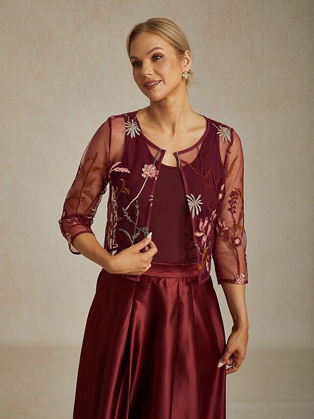 Women's Lace Tops Lace Embroidered Floral Elegant Stylish