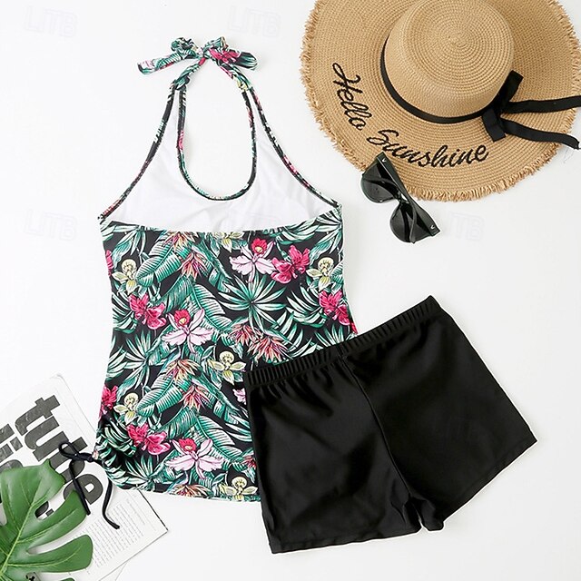 Women's Ruched Swimsuit Halter Bikini Top Swimwear Swimwear