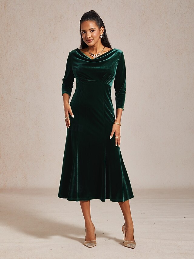 Women's Midi Dress Sheath Dress Elegant Wedding Guest