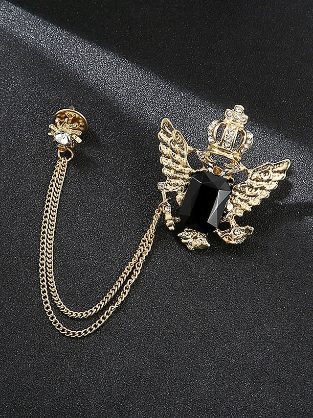 Christmas Lapel Pin with Men's Brooch Deer