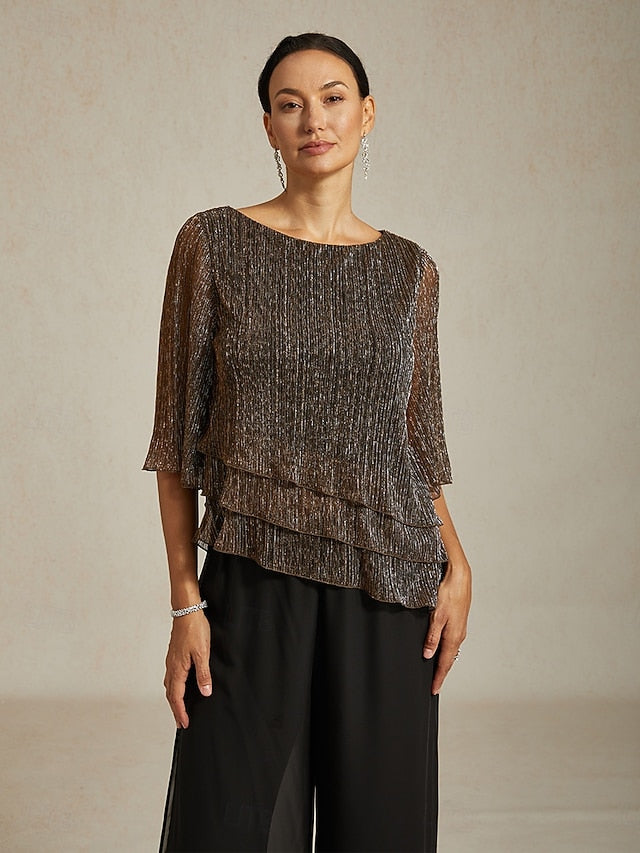 Women's Blouse Dressy Tops Flowy Tops Chiffon Tops Sequins