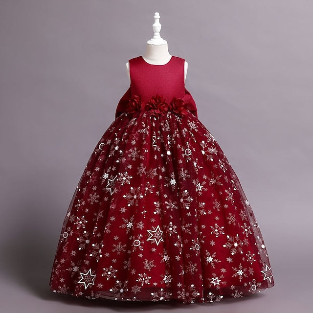 Dress Kids Flower Party Little Girls' Line A Wedding