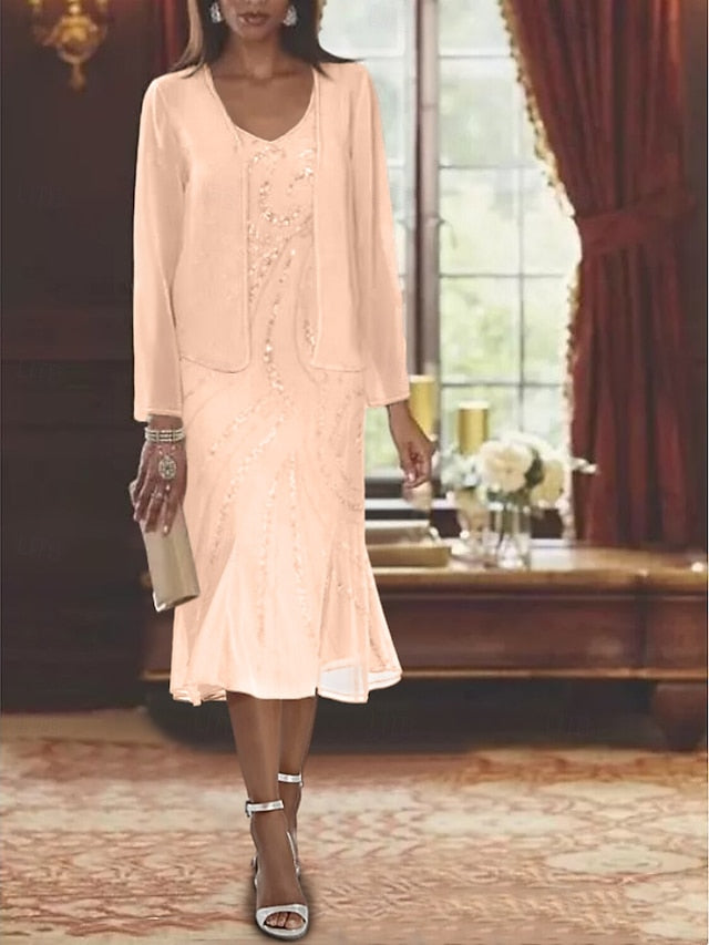 Two Formal Dress Piece Bride Mother Wedding Beach of the Mermaid