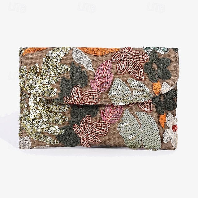Handheld - Bag Floral Women's Evening Embroidered Clutch