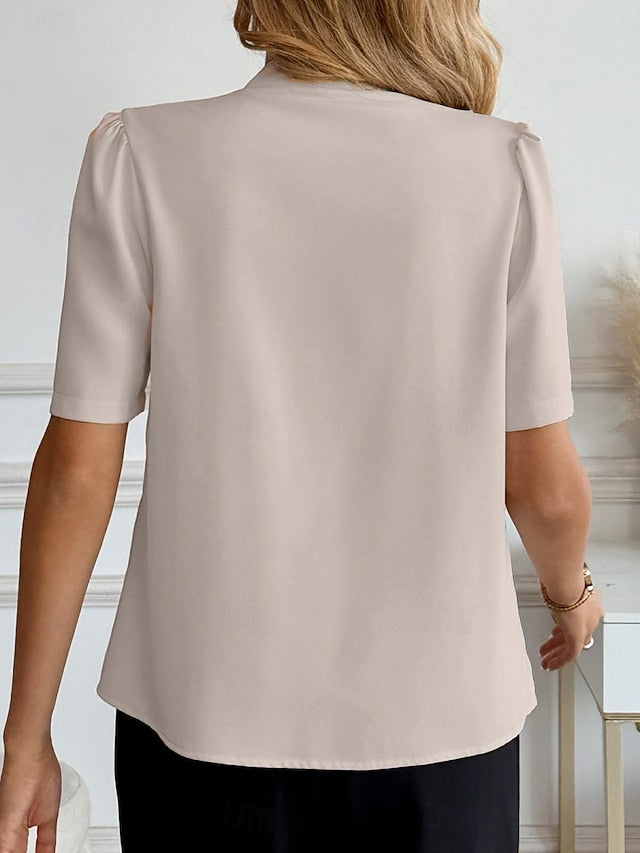 Women's Shirt Button Down Shirt Casual Shirt Buttons Plain