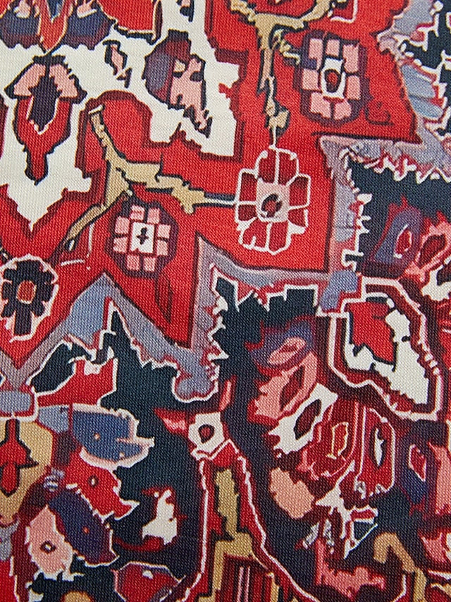 Women's T Shirt Henley Shirt Buttons Print Floral Vintage