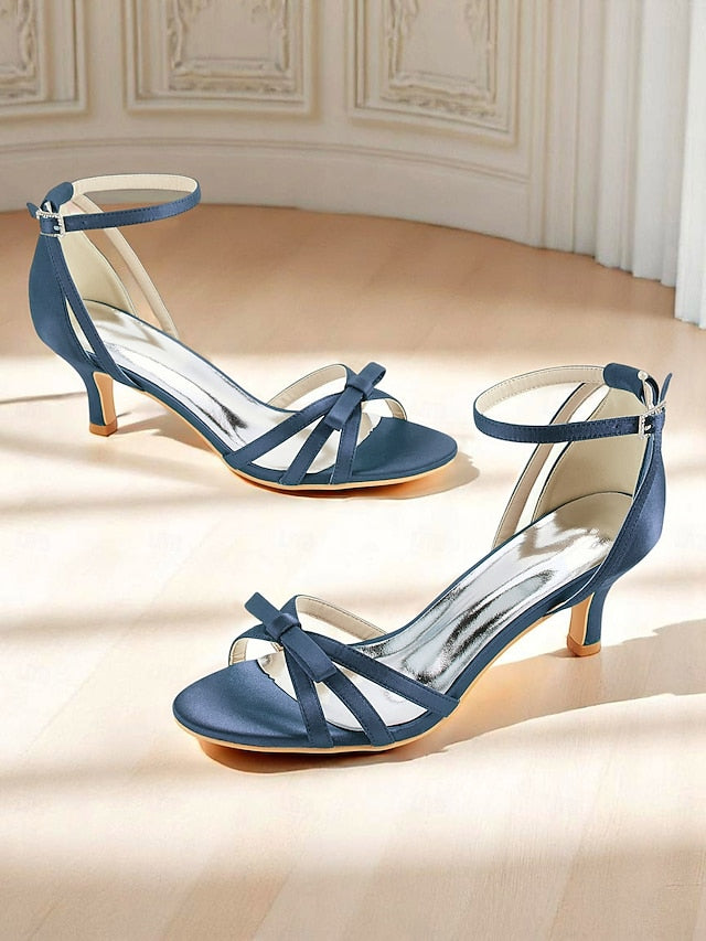 Satin Heel Vintage Green 1950s Women's Strappy Kitten