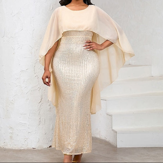 Mother Elegant Crew Neck Floor the Dress Length of Bride