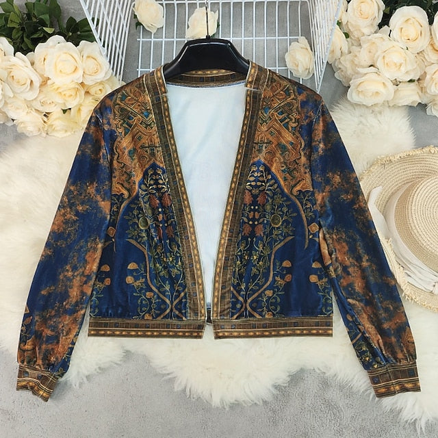 Women's Boho Shirt Blouse Dressy Tops Ruched Print Draped