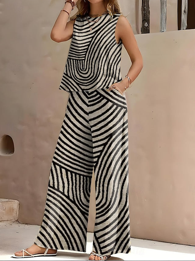 Women's 2 Pieces Vintage Daily Stylish Two Piece Sets