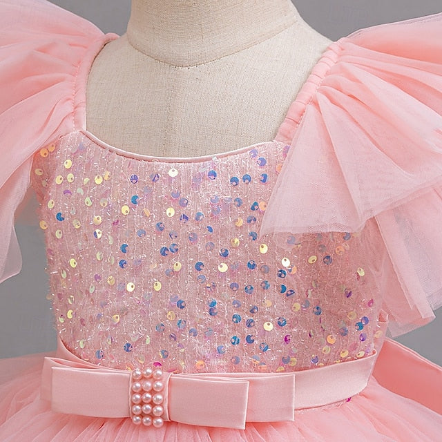 Sequin Sleeveless Special Girls' Dress Kids Party Wedding