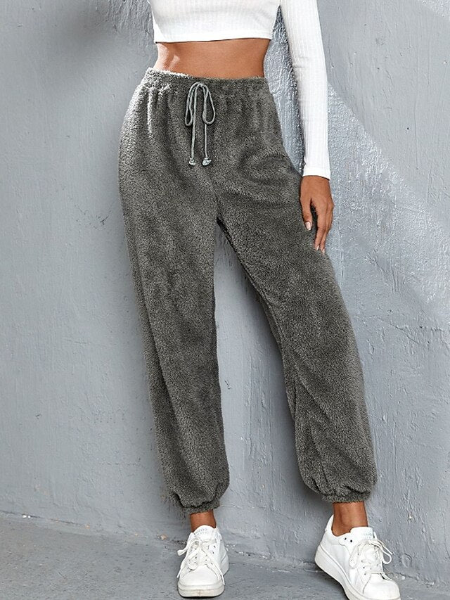 Women's Sweatpants Fleece Pants Chinos Vacation Vintage