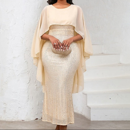 Mother Elegant Crew Neck Floor the Dress Length of Bride