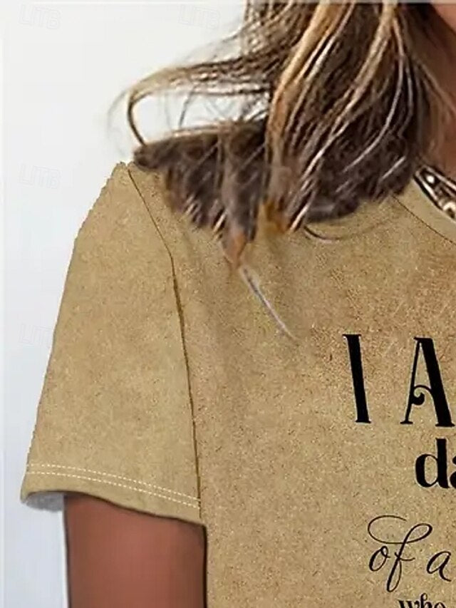 Women's T Shirt Summer Tops Print Graphic Letter Classic