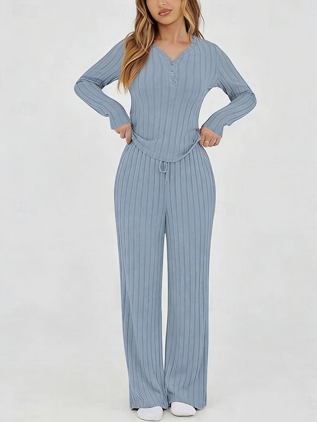 Women's Two Piece Sets Pants Sets Bolero Top Long Sleeve V